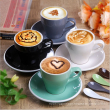 2016 haonai color glazed ceramic tea cup with saucer,best price ceramic coffee set